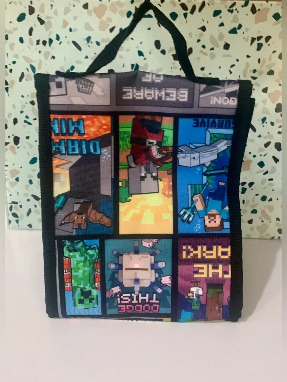 MINECRAFT Velcro Lunch Bag Pouch NWOT  3 for $15